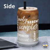 Hoge vibe Ik ben positief gereinigd Energized Wate Blikvorm Glas