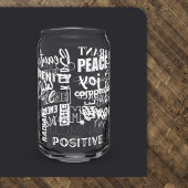 Hoge vibe Ik ben positief gereinigd Energized Wate Blikvorm Glas