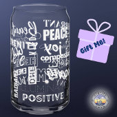 Hoge vibe Ik ben positief gereinigd Energized Wate Blikvorm Glas