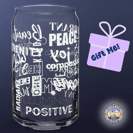 Hoge vibe Ik ben positief gereinigd Energized Wate Blikvorm Glas