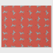 Hoge vijf zebras in het rood cadeaupapier (Vlak)