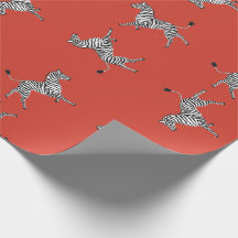 Hoge vijf zebras in het rood