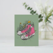 Hoge Vintage Sneakers Briefkaart (Staand voorkant)