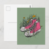 Hoge Vintage Sneakers Briefkaart (Voorkant / Achterkant)