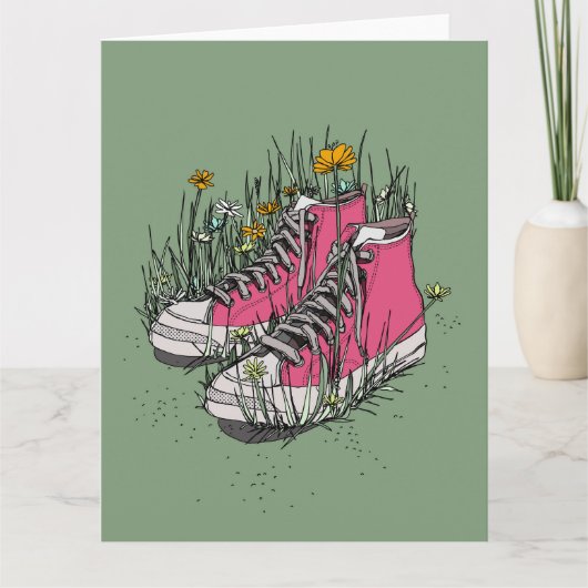 Hoge Vintage Sneakers Kaart (Voorkant)