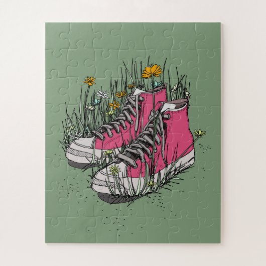 Hoge Vintage Sneakers Legpuzzel (Verticaal)