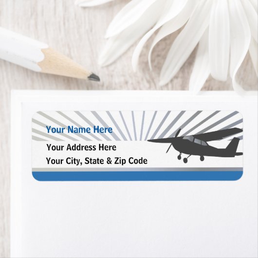 Hoge vleugelluchtvaart  Adresetiketten Etiket (Insitu)