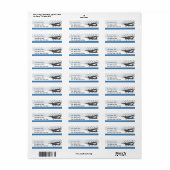 Hoge vleugelluchtvaart  Adresetiketten Etiket (Full Sheet)