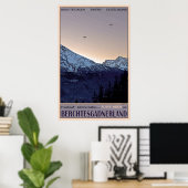 Hoge vliegdruk op Berchtesgaden Poster (Thuiskantoor)