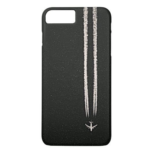 Hoge vliegtuigstreep in de lucht Case-Mate iPhone case (Achterkant)