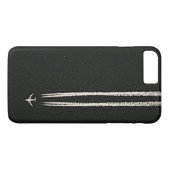 Hoge vliegtuigstreep in de lucht Case-Mate iPhone case (Achterkant (Horizontaal))