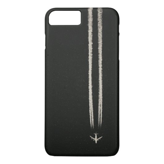 Hoge vliegtuigstreep in de lucht Case-Mate iPhone case (Achterkant)