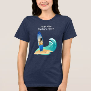 "Hoge Vloed: De trots van de surfer" avontuur ocea Tri-Blend Shirt