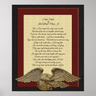 Hoge vlucht door John Gillespie Magee, Jr Poster