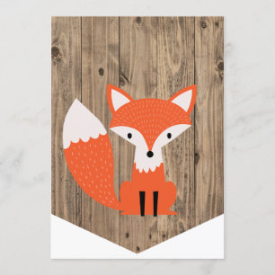 Hoge voorzitter 1e verjaardag Banner Woodland Fox Kaart