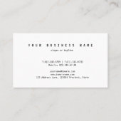 Hoge Vrouw Realtor Interior Designer Visitekaartje (Achterkant)