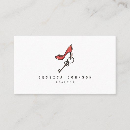 Hoge Vrouw Realtor Interior Designer Visitekaartje (Voorkant)