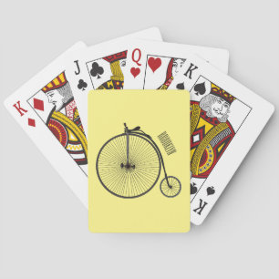 Hoge wiel cartoon illustratie pokerkaarten
