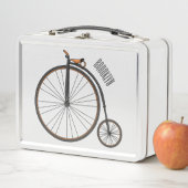 Hoge wiel fiets cartoon illustratie (In situ)