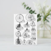 Hoge Wieler Fiets Penny Farthing Briefkaart (Staand voorkant)