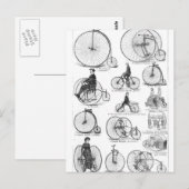 Hoge Wieler Fiets Penny Farthing Briefkaart (Voorkant / Achterkant)