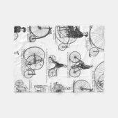 Hoge Wieler Fiets Penny Farthing Fleece Deken (Voorkant (Horizontaal))