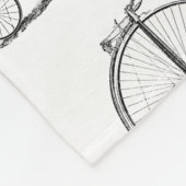 Hoge Wieler Fiets Penny Farthing Fleece Deken (Hoek)