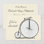 Hoge Wieler Fiets Penny Farthing Kaart (Voorkant / Achterkant)