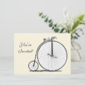 Hoge Wieler Fiets Penny Farthing Kaart (Staand voorkant)