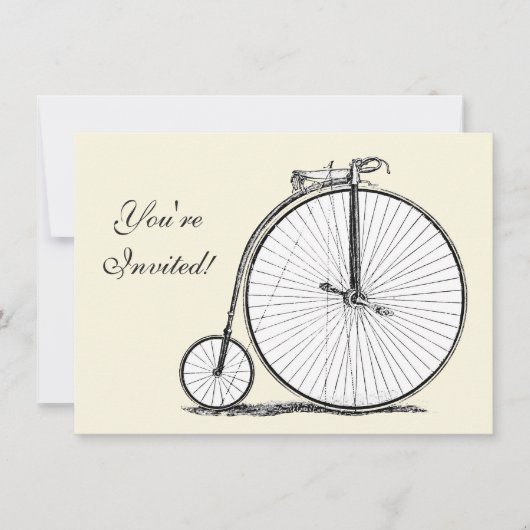 Hoge Wieler Fiets Penny Farthing Kaart (Voorkant)