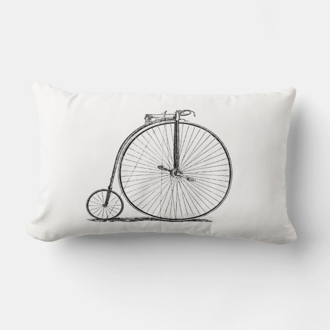 Hoge Wieler Fiets Penny Farthing Kussen (Voorkant)