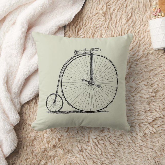 Hoge Wieler Fiets Penny Farthing Kussen (Deken)
