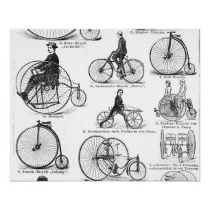 Hoge Wieler Fiets Penny Farthing Perfect Poster