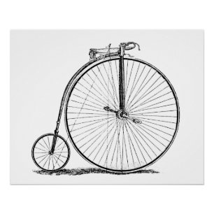 Hoge Wieler Fiets Penny Farthing Perfect Poster