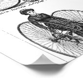 Hoge Wieler Fiets Penny Farthing Poster (Hoek)