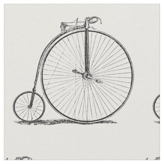 Hoge Wieler Fiets Penny Farthing Stof (Close Up)