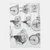 Hoge Wieler Fiets Penny Farthing Theedoek (Verticaal)
