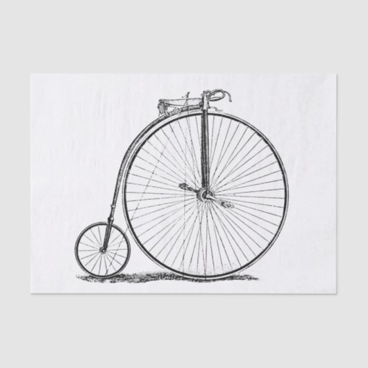 Hoge Wieler Fiets Penny Farthing Tissuepapier (Voorkant)