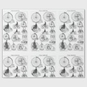 Hoge Wielerfiets Penny Farthing Cadeaupapier (Vlak)
