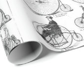 Hoge Wielerfiets Penny Farthing Cadeaupapier (Rol Hoek)