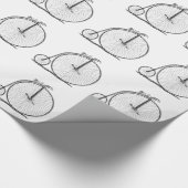 Hoge Wielerfiets Penny Farthing Cadeaupapier (Hoek)