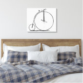 Hoge Wielerfiets Penny Farthing Canvas Afdruk (Insitu (Slaapkamer))