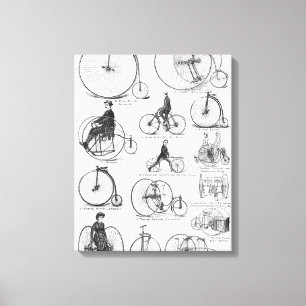 Hoge Wielerfiets Penny Farthing Canvas Afdruk