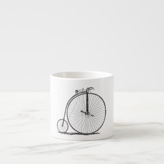 Hoge Wielerfiets Penny Farthing Espresso Kop (Voorkant)