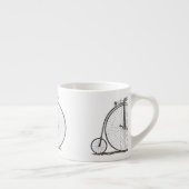 Hoge Wielerfiets Penny Farthing Espresso Kop (Rechts)