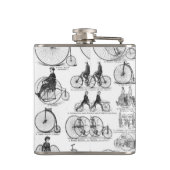 Hoge Wielerfiets Penny Farthing Heupfles (Achterkant)
