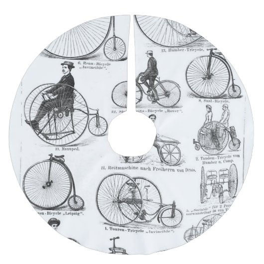 Hoge Wielerfiets Penny Farthing Kerstboom Rok (Voorkant)