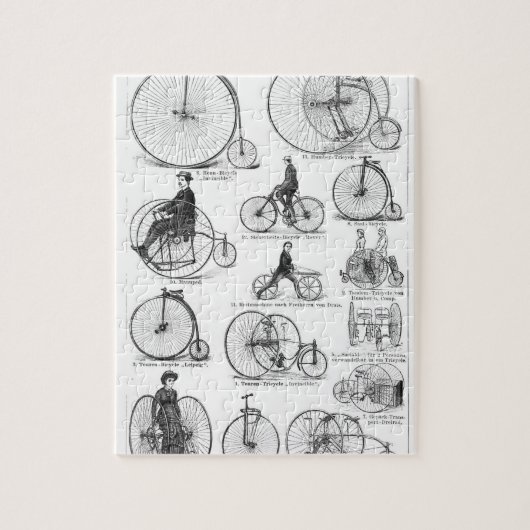 Hoge Wielerfiets Penny Farthing Legpuzzel (Verticaal)