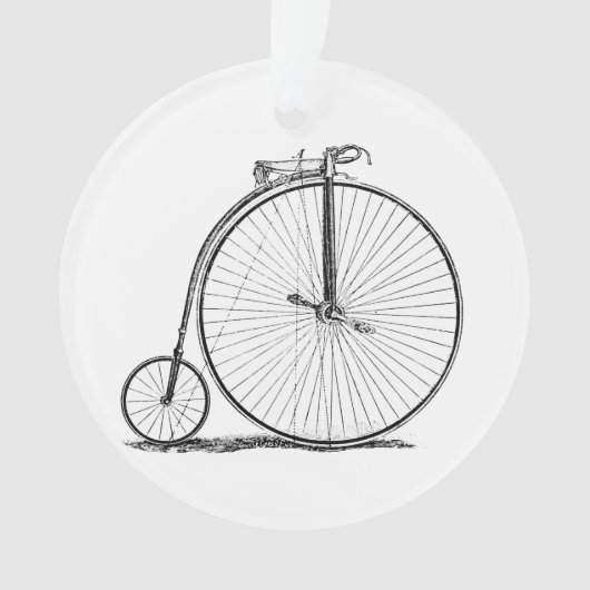 Hoge Wielerfiets Penny Farthing Ornament (voorkant)