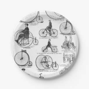 Hoge Wielerfiets Penny Farthing Papieren Bordje
